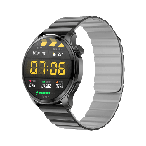 Alewa Moon Amoled Round Metallic Smartwatch