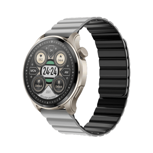 Alewa Moon Amoled Round Metallic Smartwatch