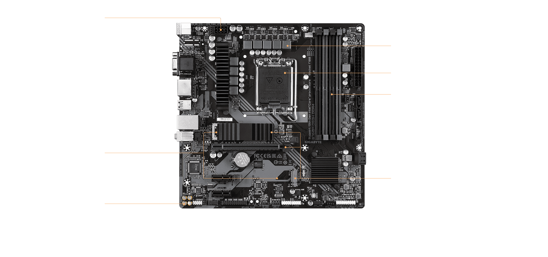GIGABYTE B760M DS3H MOTHERBOARD