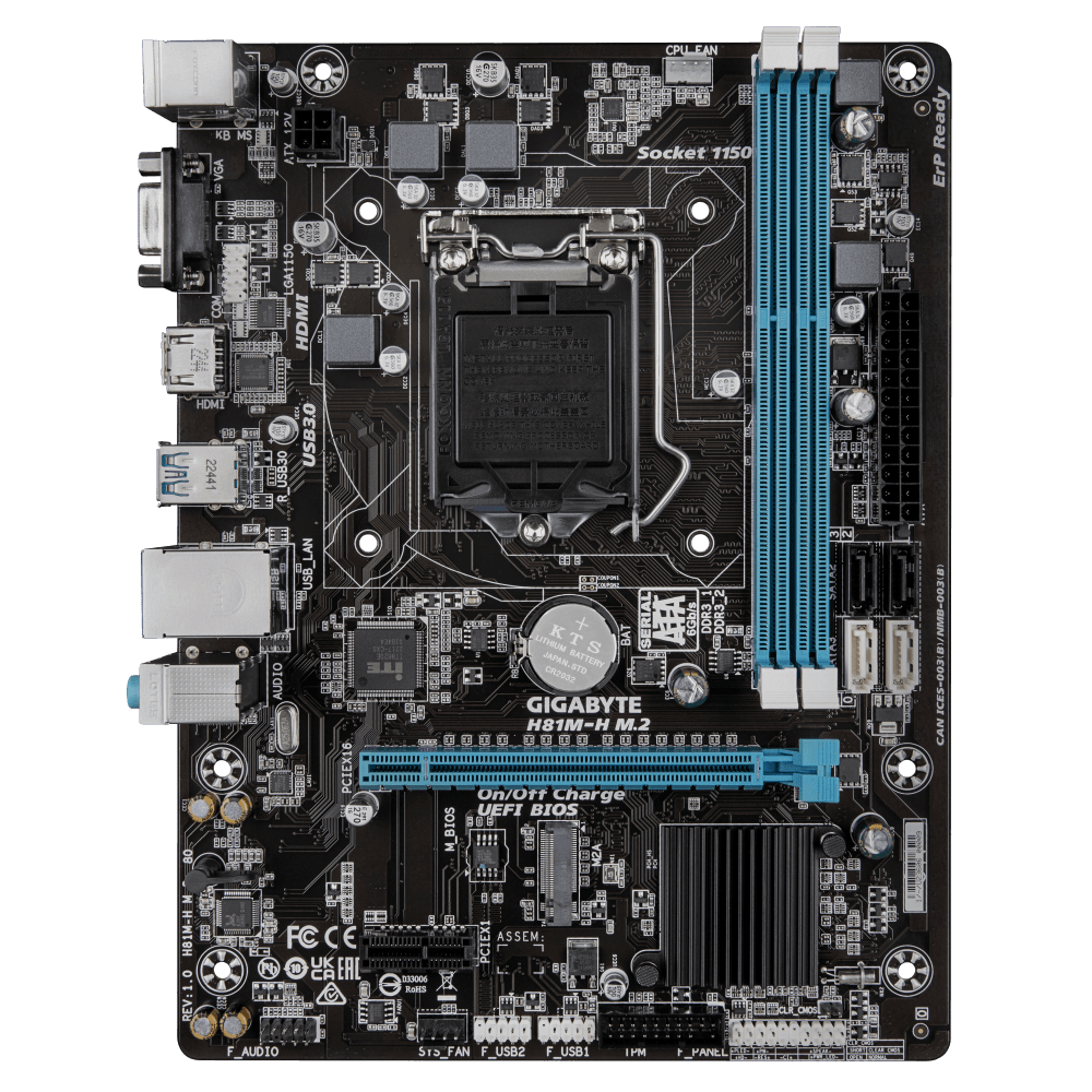Gigabyte H81M-H M.2 rev. 1.0 Micro ATX Motherboard
