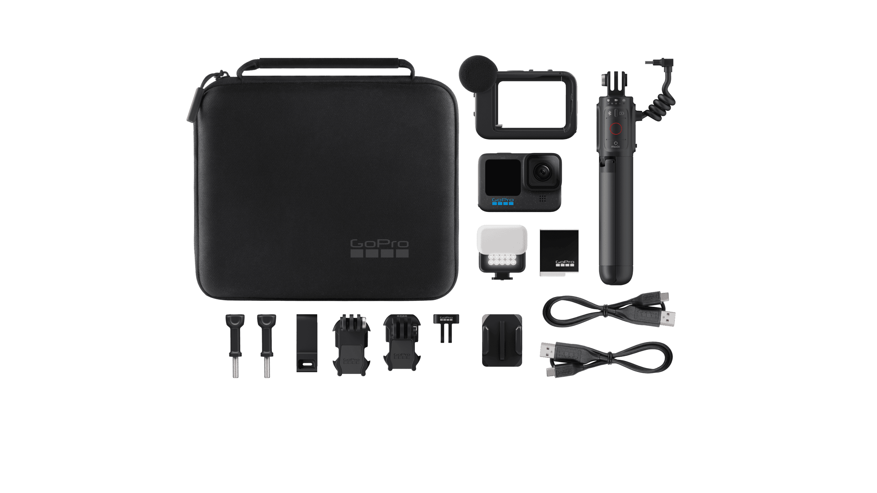 GoPro HERO12 Black Creator Edition - Includes HERO12 Black , Volta (Battery Grip, Tripod, Remote), Media Mod, Light Mod, Enduro Battery, and Carrying Case