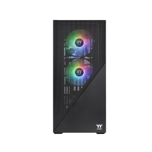 Thermaltake Divider 370 TG ARGB Motherboard Sync E-ATX Mid Tower Computer Case with 3x120mm ARGB Fan Pre-Installed