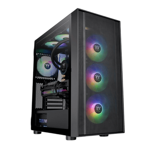 Thermaltake H570 TG Black ATX Mid Tower ARGB Tempered Glass Computer Case Chassis 