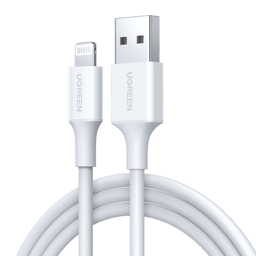 UGREEN US155 20728 USB-A, Lightning MFi 2.4A cable 1m - white