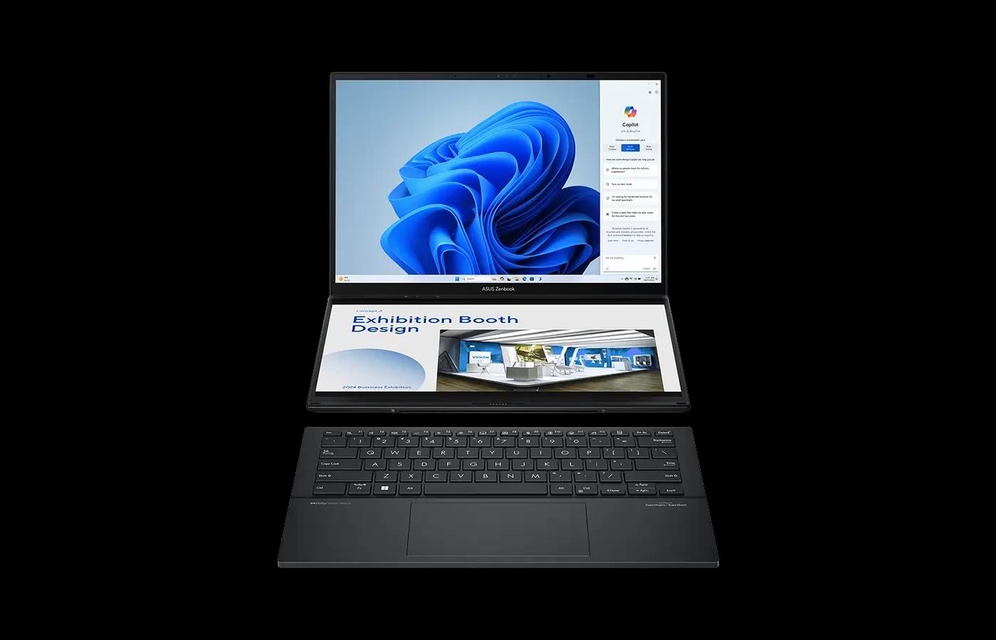 
Asus Zenbook DUO 2024 UX8406 (Intel Core Ultra 9 Processor 185H, 32GB RAM, 2TB SSD, Intel Arc Graphics, 14" 3K OLED Touchscreen + 14" FHD Touch)

