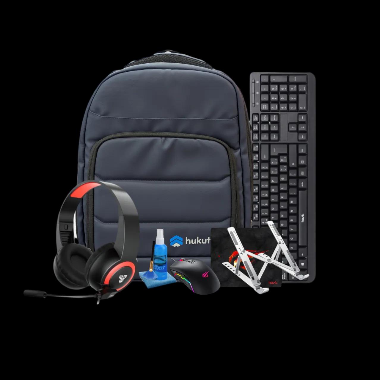 Free Bag, Gaming Mouse, Gaming Mousepad, Cleaning Kit, Gaming Headphone ,Laptop Stand and Keyboard