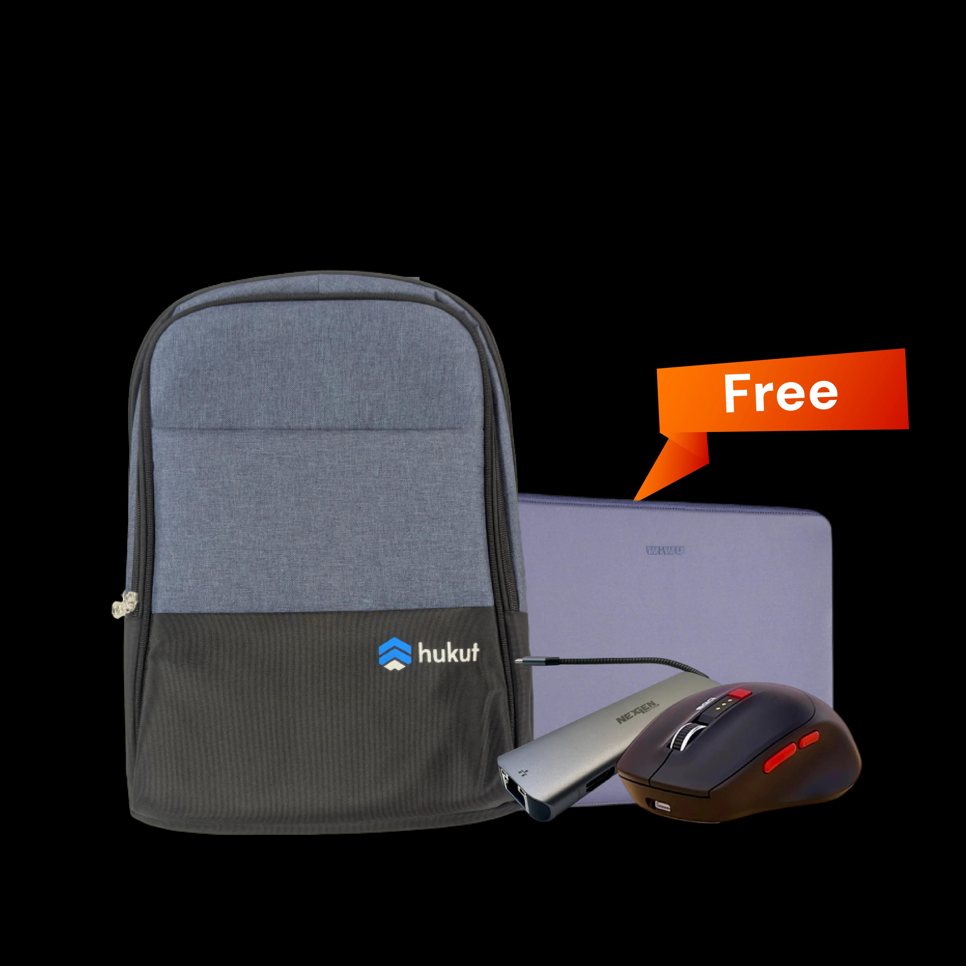 WiWu Skin Zero Sleeve + 7 in 1 Hub + Bag + Rechargable Dual mode Mouse Worth Rs.7000
