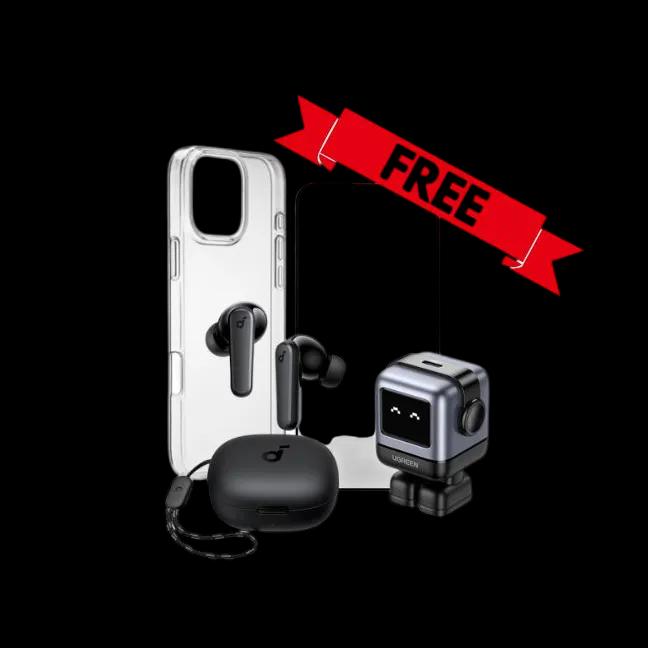 Free 30W Ugreen Robot Charger + Soundcore P20i +  Premium Quality Back Cover + Tempered Glass
