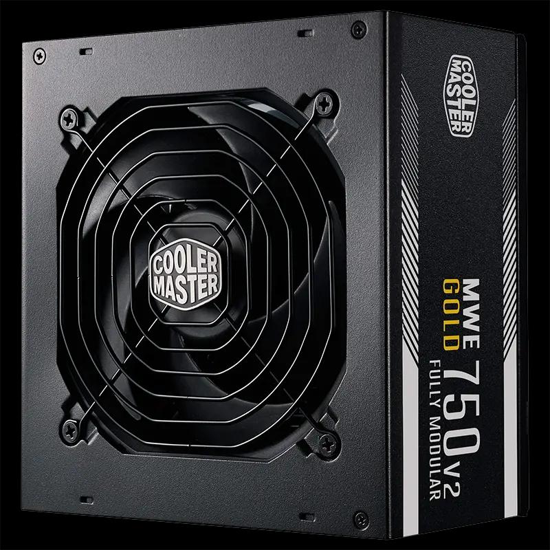 Cooler Master MWE 750 Gold V2 Fully Modular PSU (UK Plug) - 80 PLUS Gold 750W Power Supply Unit, Flat Black Cabling, 120mm LDB Fan, High-Temperature Threshold