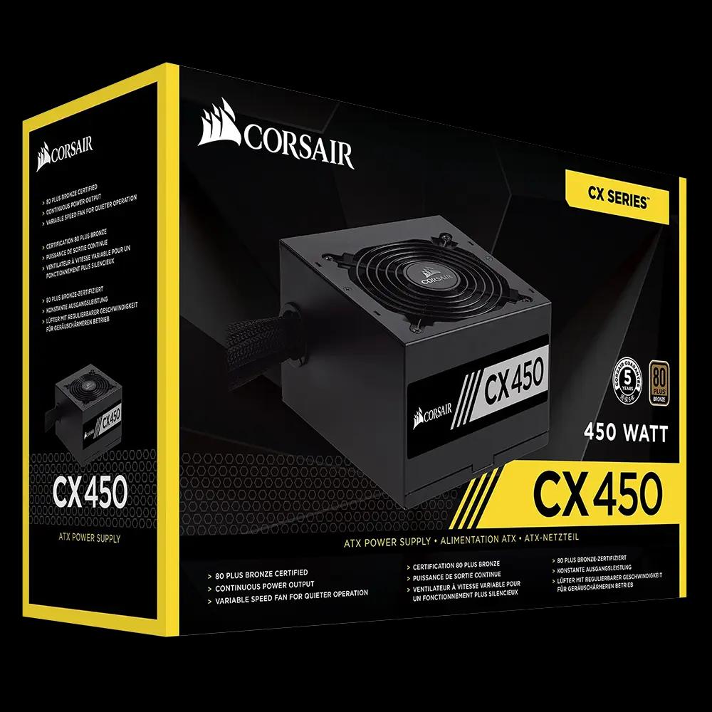 CX Series™ CX450 - 450 Watt 80 PLUS® Bronze Certified ATX PSUs