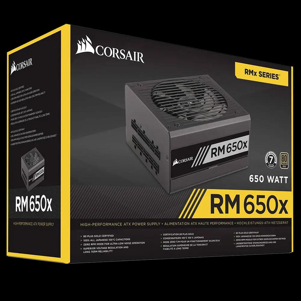 Corsair RMx Series™ RM650x — 650 Watt 80 PLUS Gold Fully Modular ATX PSU