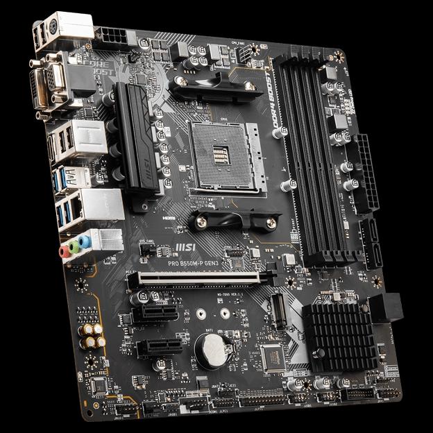 MSI M/Board AMD 3rd Gen Ryzen AM4 CPU B550M-P Gen3