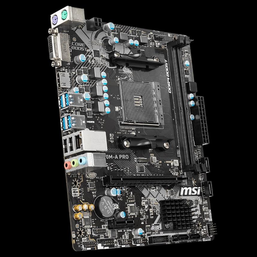 MSI AMD 1st, 2nd & 3rd Gen Ryzen AM4 CPU, mATX Motherboard A320M-A Pro